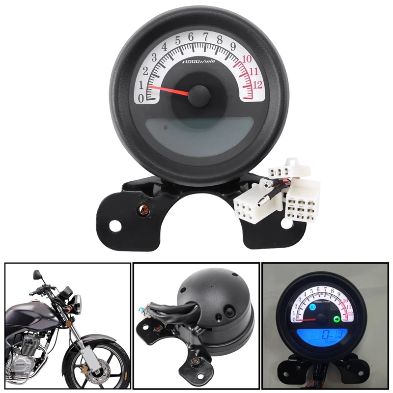 Мотоцикл спидометр Многофункциональный цифровой одометр ночное видение Тахометр для 1,2,4 цилиндра
Мотоцикл спидометр Многофункциональный цифровой одометр ночное видение Тахометр для 1,2,4 цилиндра