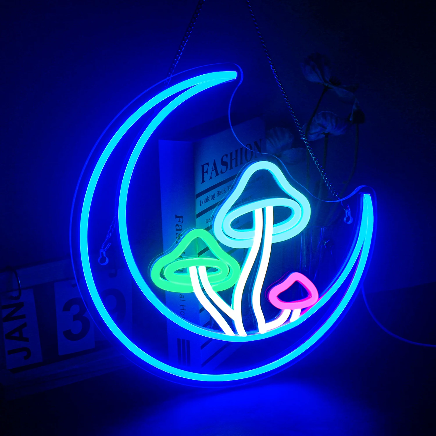 Moon Mushroom Neon Sign for Wall Decor USB Blue LED Sign Bedroom Living Room Children's Room Game Room Baby Room Party Gift
Moon Mushroom Neon Sign for Wall Decor USB Blue LED Sign Bedroom Living Room Children's Room Game Room Baby Room Party Gift