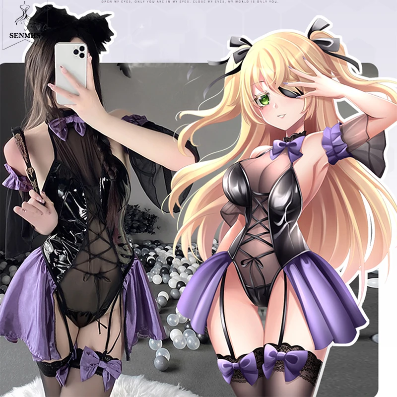 SENMHS Purple Halloween Maid Dress Animation Cartoon Maid Role Play Costume See-through Lolita Mesh Fluffy Skirt Backless Suit
SENMHS Purple Halloween Maid Dress Animation Cartoon Maid Role Play Costume See-through Lolita Mesh Fluffy Skirt Backless Suit