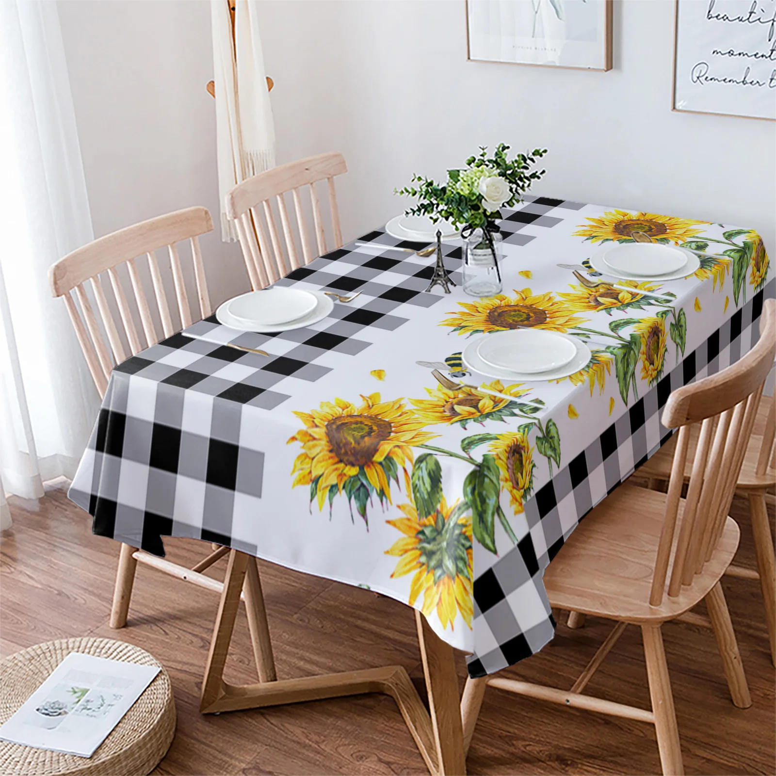 Farm Sunflower Bee Plaid Tablecloth Waterproof Dining Table Party Rectangular Round Tablecloth Home Textile Kitchen Decoration
Farm Sunflower Bee Plaid Tablecloth Waterproof Dining Table Party Rectangular Round Tablecloth Home Textile Kitchen Decoration