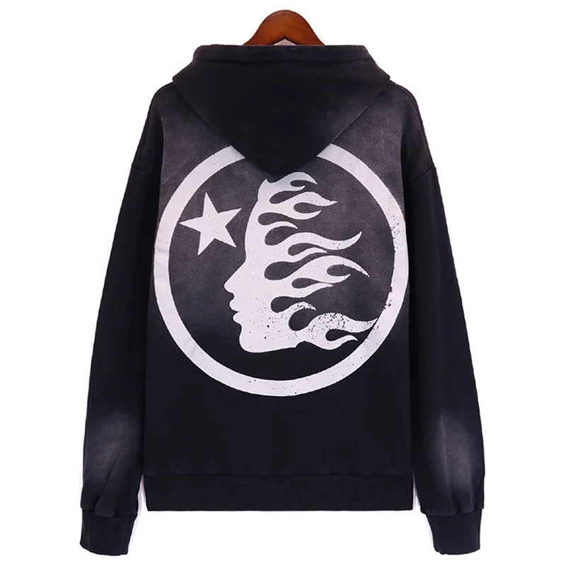 Hellstar Studios Arrival Black Men Women Hooded Long Sleeve Cotton Hoodie White Letter Print Vintage Wash Coat Oversize
Hellstar Studios Arrival Black Men Women Hooded Long Sleeve Cotton Hoodie White Letter Print Vintage Wash Coat Oversize