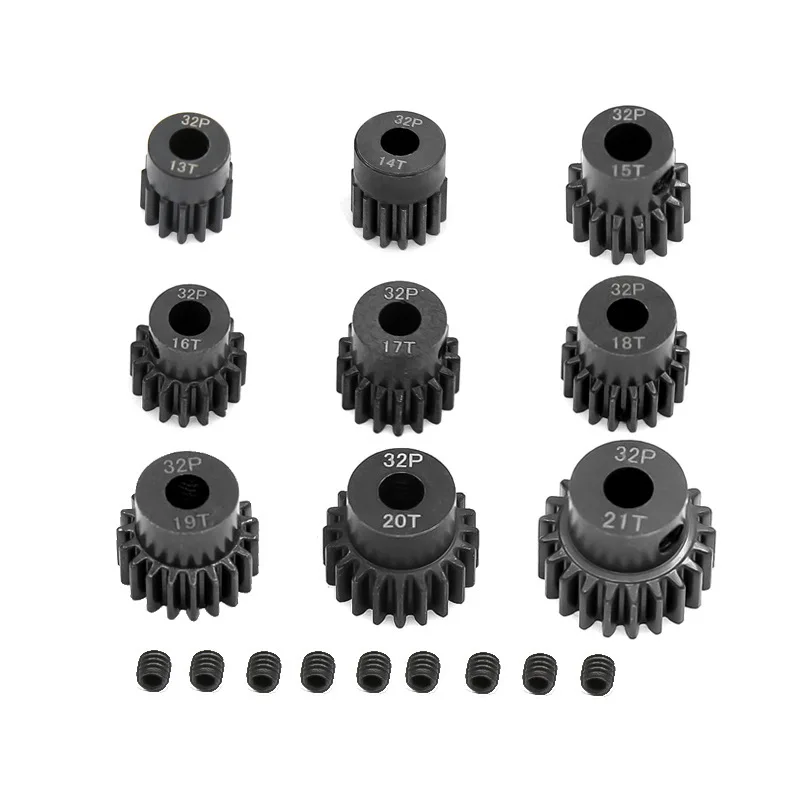 1PCS Metal Steel 5mm 32P Motor Gear Pinion 13T 14T 15T 16T 17T 18T 19T 20T 21T for 1/10 1/8 RC Car Parts
1PCS Metal Steel 5mm 32P Motor Gear Pinion 13T 14T 15T 16T 17T 18T 19T 20T 21T for 1/10 1/8 RC Car Parts