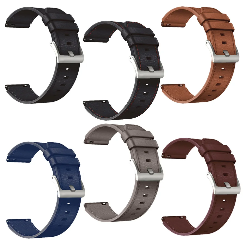 

For Xiaomi Watch S1 Active Pro S2 Wristband 22mm Leather Strap Watchband For Xiaomi MI Watch Color 2 Sports Wriststrap Bracelet