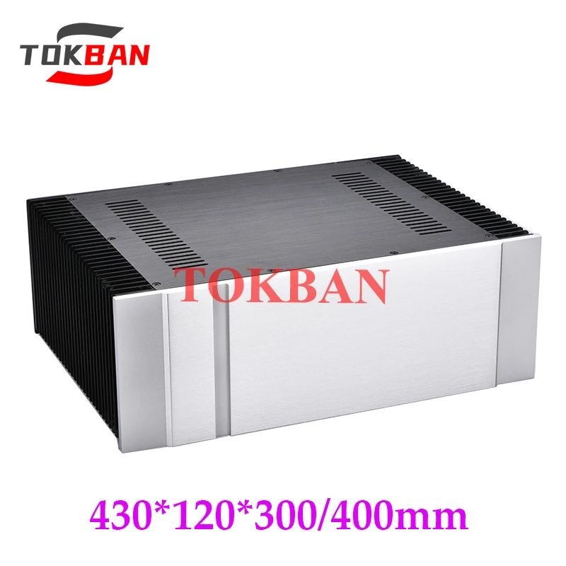 

Tokban Audio PASS 430*120*300/400mm Aluminium Class A Power Amplifier Chassis Enclosure with Heat Sink DIy Amp Case Shell