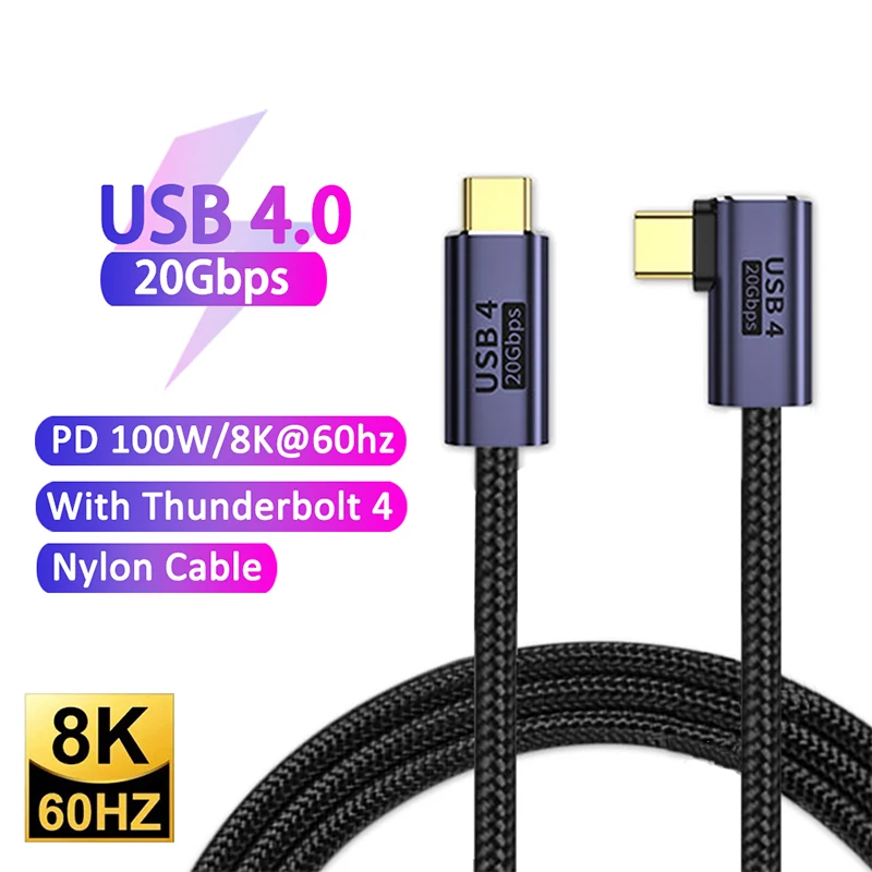 

USB 4,0 20Gbps 3 USB C bis C Kabel PD 100W 5A Schnelle Lade USB Typ C zu C Kabel 8K @ 60Hz Kabel Für Macbook Pro 1/1.5/2/3m