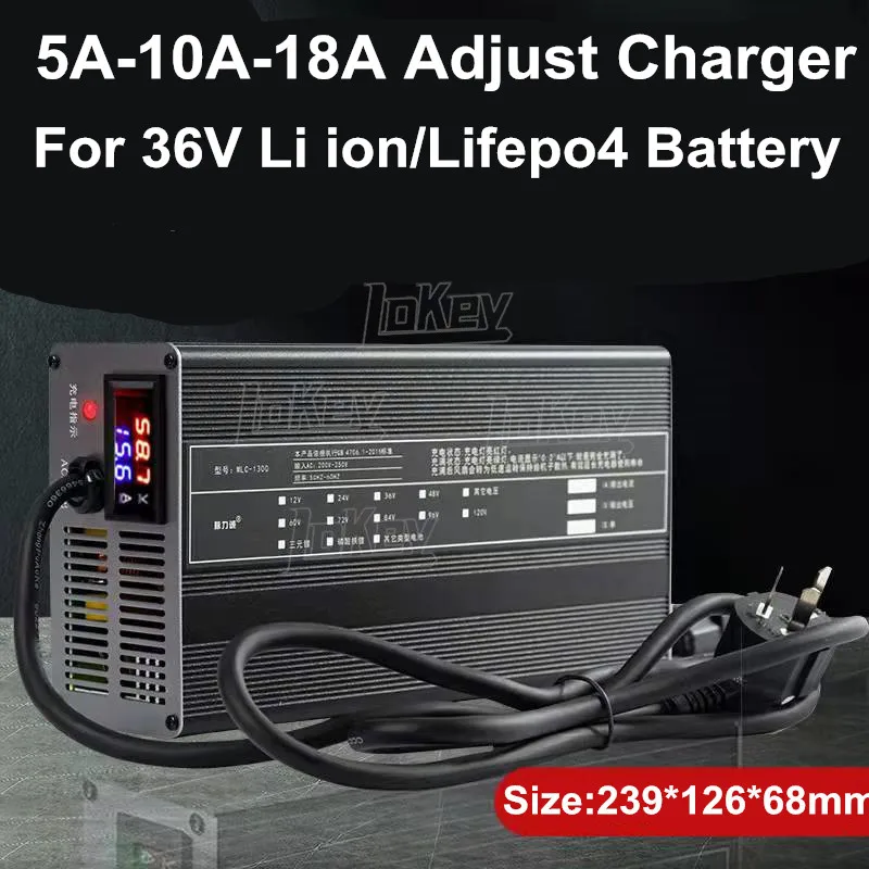 36V 5A 10A 18A Adjust charger 10S 42V li ion 12S 43.8V lifepo4 With LED for lithium ion lifepo4 lead acid battery
36V 5A 10A 18A Adjust charger 10S 42V li ion 12S 43.8V lifepo4 With LED for lithium ion lifepo4 lead acid battery