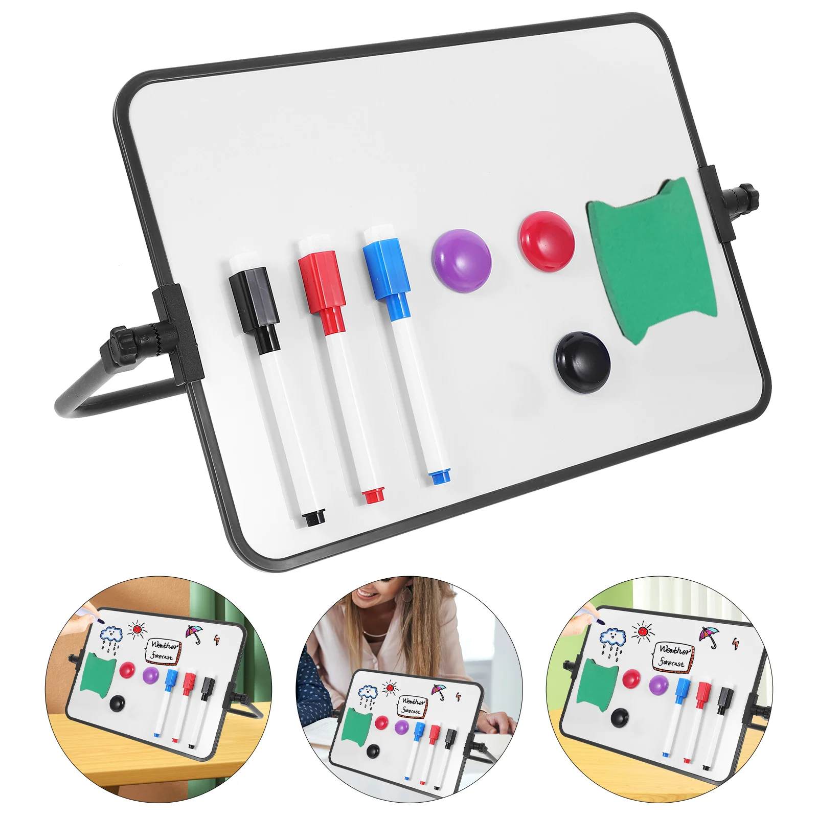 Small Double-Sided Magnetic Whiteboard Dry Erase Portable Calendar Office Note Message Stand Easel Writing Tablet Black
Small Double-Sided Magnetic Whiteboard Dry Erase Portable Calendar Office Note Message Stand Easel Writing Tablet Black