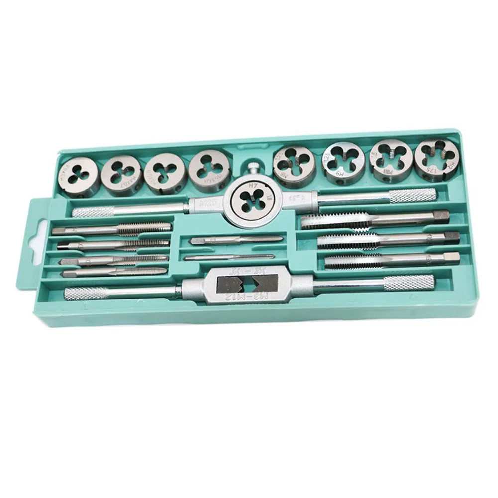 Reliable 20pcs Tap and Die Set Metric Taps and Dies Convenient Carry and Storage Adjustable Tap Wrench Steel Construction
Reliable 20pcs Tap and Die Set Metric Taps and Dies Convenient Carry and Storage Adjustable Tap Wrench Steel Construction