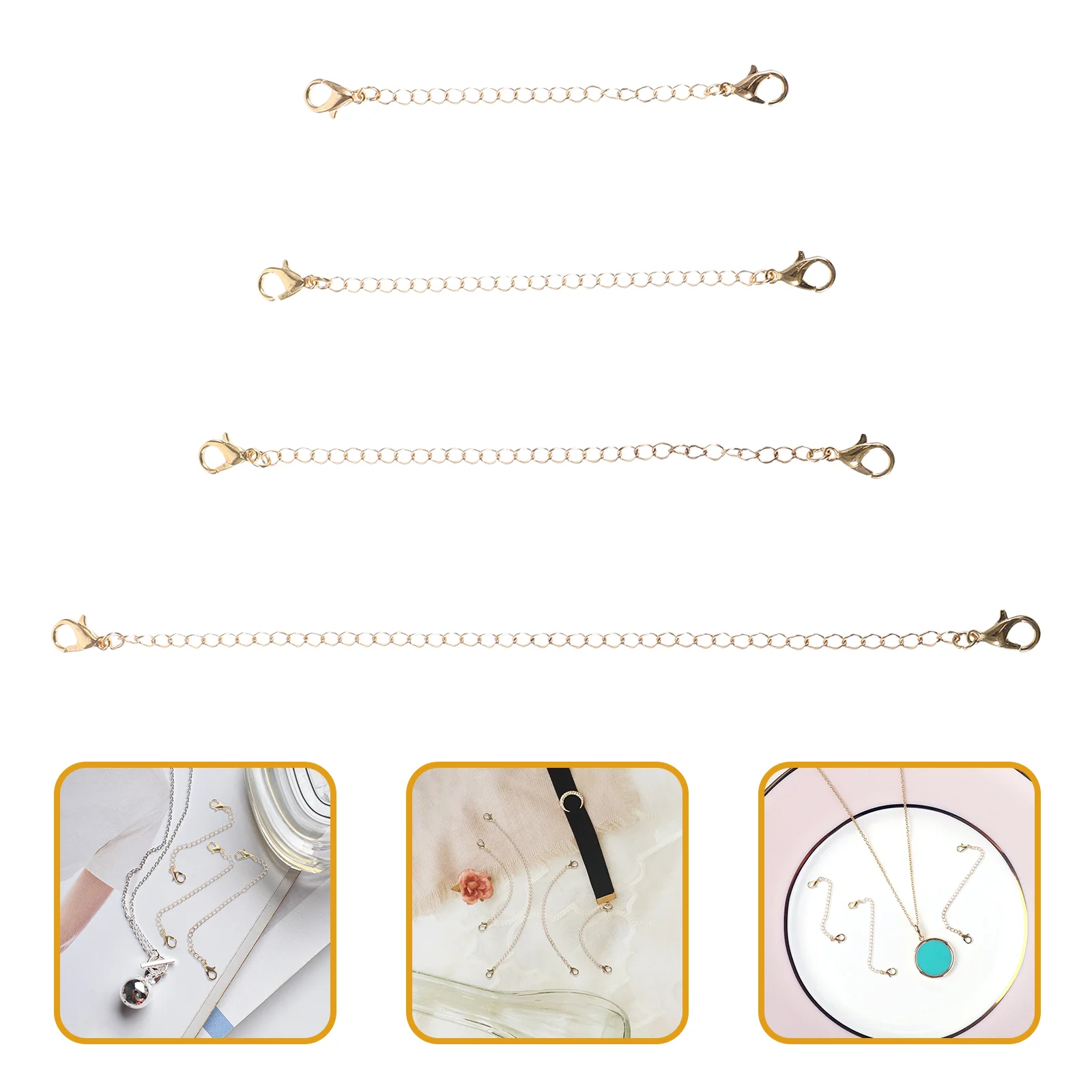 

Necklace Extender Jewelry Extension Chain Extenders Bracelet Chains Anklet Layered Clasp Material with Clasps Necklaces