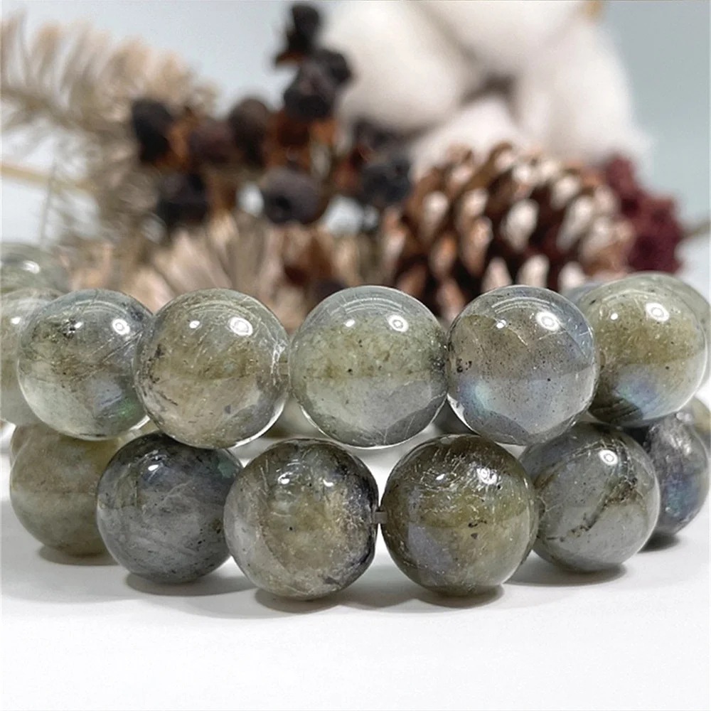

AAA Natural Anemousite Blue Light Moonlight Stone Round Loose Beads 4 6 8 10mm for Jewelry Making Necklace Bracelet Keychain
