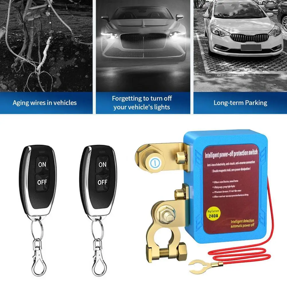 Wireless Dual Remote Car Battery Disconnect Relay Master Kill Cut-off Switch 12V 240A Remote Control Switch For Auto Accessroies
Wireless Dual Remote Car Battery Disconnect Relay Master Kill Cut-off Switch 12V 240A Remote Control Switch For Auto Accessroies