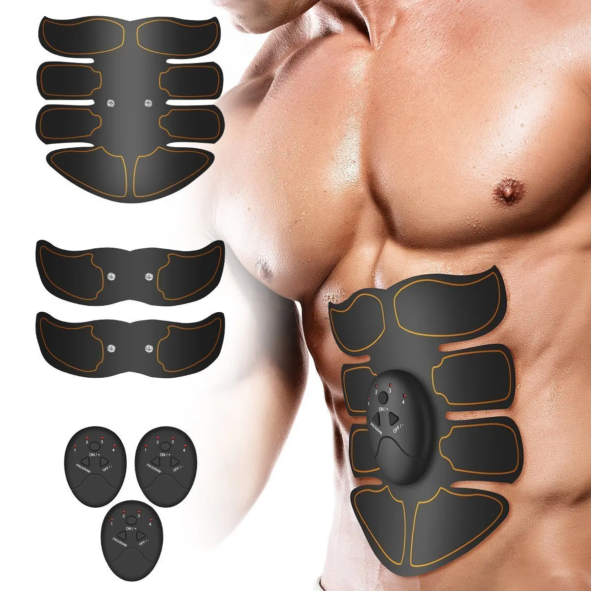 

EMS Wireless ABS Electric Pulse Treatment Fitness Massager Abdominal Waist Body Trainer Muscle Stimulator Intensive Exerciser