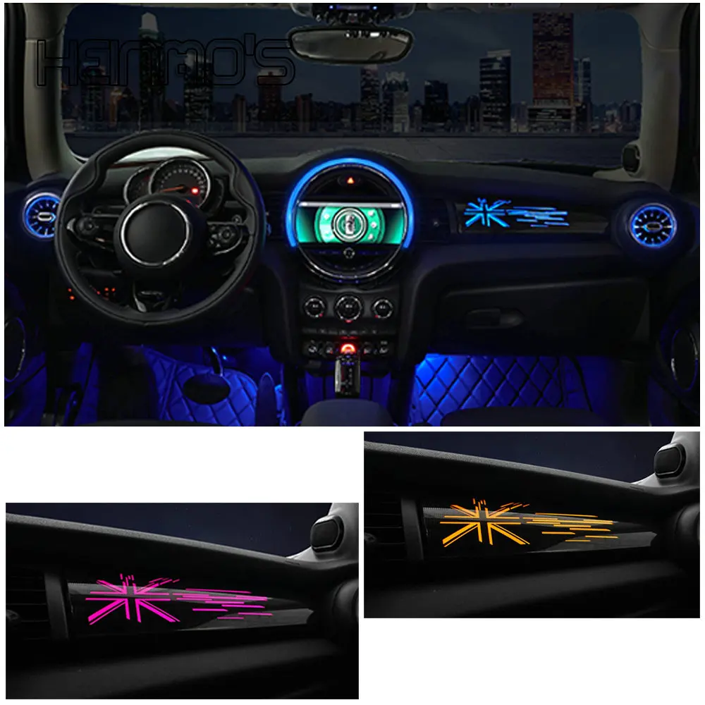 Для MINI COOPER F55 F56 F57 2015-2020 2021 украшения для приборной панели автомобиля светодиодная атмосферная лампа, освещение воздуха
Для MINI COOPER F55 F56 F57 2015-2020 2021 украшения для приборной панели автомобиля светодиодная атмосферная лампа, освещение воздуха