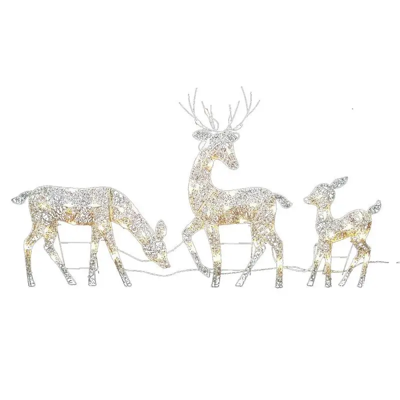 

Lighted Christmas Reindeer Christmas Deer Lightings Holiday Decor Water Resistant Outdoor Standing Elk Ornament Accessories