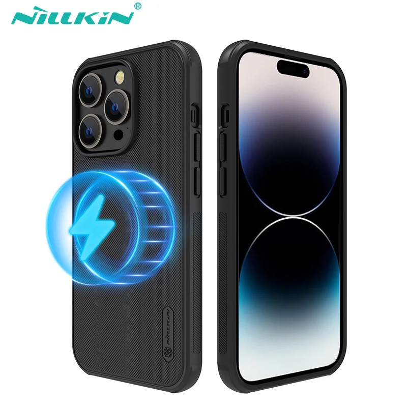 

For iPhone 15 Pro Max Magsafe Case NILLKIN Super Frosted Shield Pro Magnetic Wireless Charging Cover For iPhone 14 Pro Max