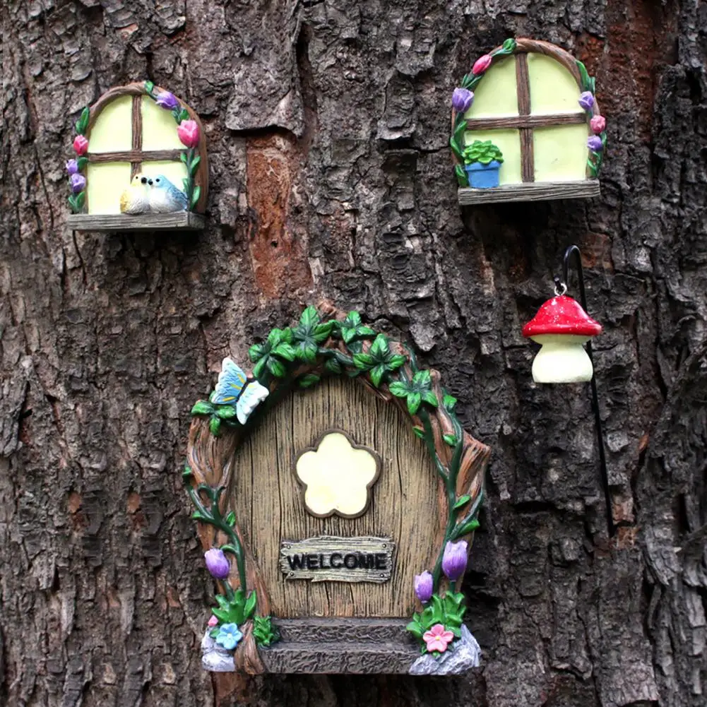 Garden Decoration Miniature Fairy Gnome Door Figurine for Outdoor Garden Decor Tree Sculpture Window Art Ornament with Magical
Garden Decoration Miniature Fairy Gnome Door Figurine for Outdoor Garden Decor Tree Sculpture Window Art Ornament with Magical
