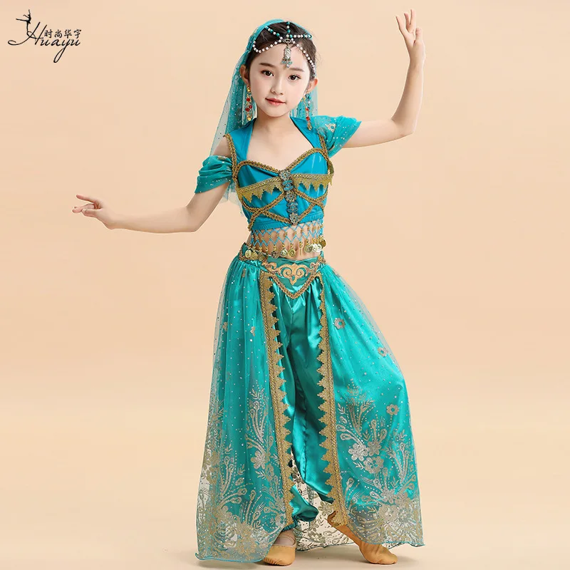 6pcs Girls Bollywood Belly Dance Costume Kids Indian Sari Children Outfit Halloween Party Performance Blet Scarf Necklace Set
6pcs Girls Bollywood Belly Dance Costume Kids Indian Sari Children Outfit Halloween Party Performance Blet Scarf Necklace Set