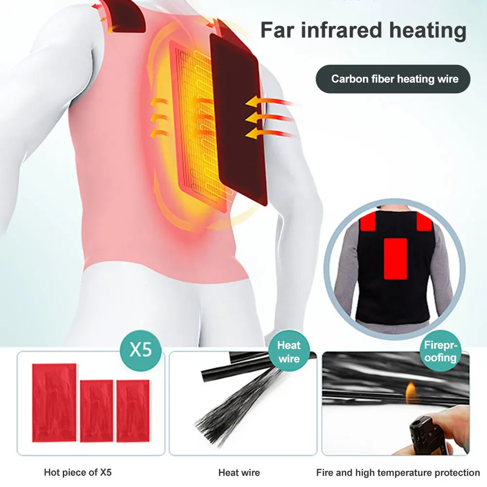 Men's Heated Vest Outdoor 3-speed Electric USB Charging Thermal Clothing Heated Jacket Warm Vest For Outdoor Camping, Hiking
Men's Heated Vest Outdoor 3-speed Electric USB Charging Thermal Clothing Heated Jacket Warm Vest For Outdoor Camping, Hiking