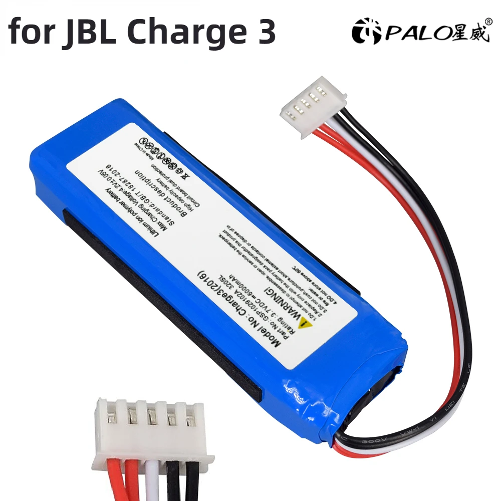 6000mAh Rechargeable Battery for JBL Charge 3 GSP1029102A Battery 3.7V 22.2Wh Batteries for Bluetooth Audio Outdoor Speaker
6000mAh Rechargeable Battery for JBL Charge 3 GSP1029102A Battery 3.7V 22.2Wh Batteries for Bluetooth Audio Outdoor Speaker