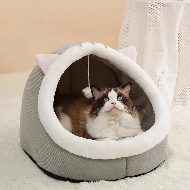 

New Deep Sleep Comfort In Winter Cat Bed Iittle Mat Basket Small Dog House Products Pets Nest Indoor Cama Tent Cozy Cave