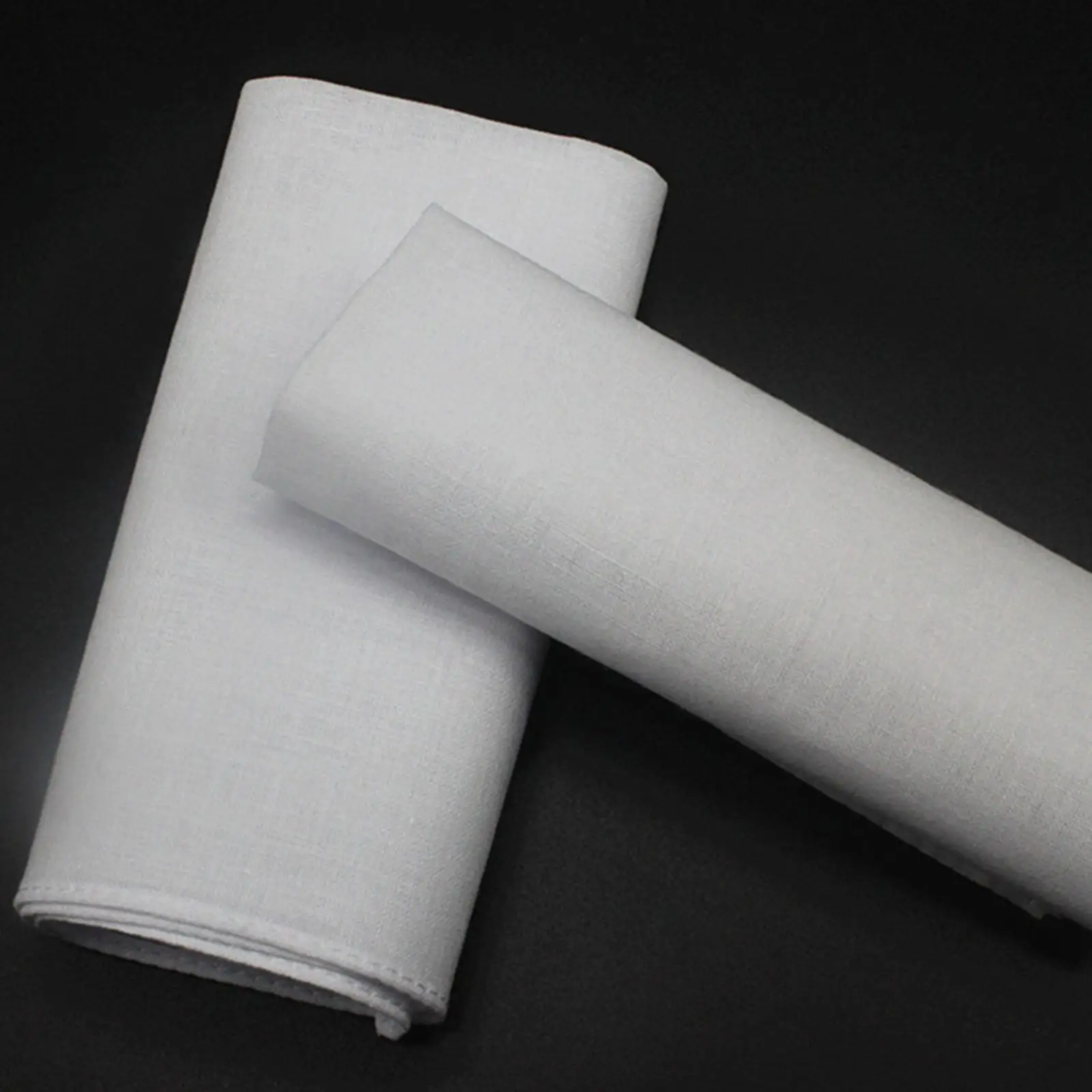 

10 Pieces Solid White Handkerchiefs for Men Suit Pure Cotton 42S 26cm/10inch Pocket Squares White Hankies for Handmade Crafts