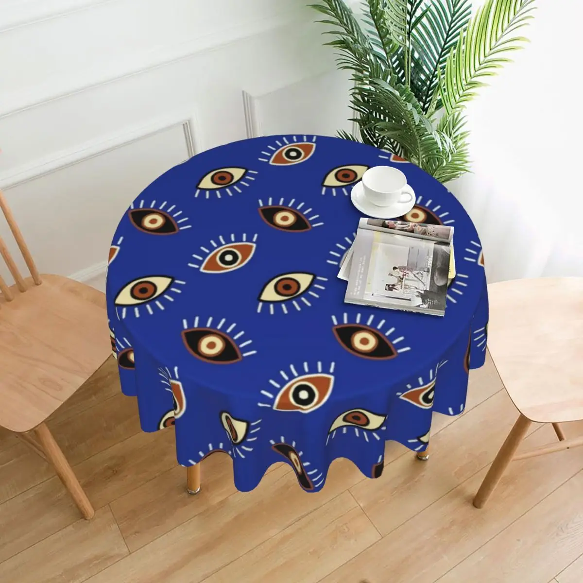 

Скатерть с изображением злых глаз, греческие голубые буфетные скатерти из полиэстера, Декоративная скатерть для стола с принтом оптом