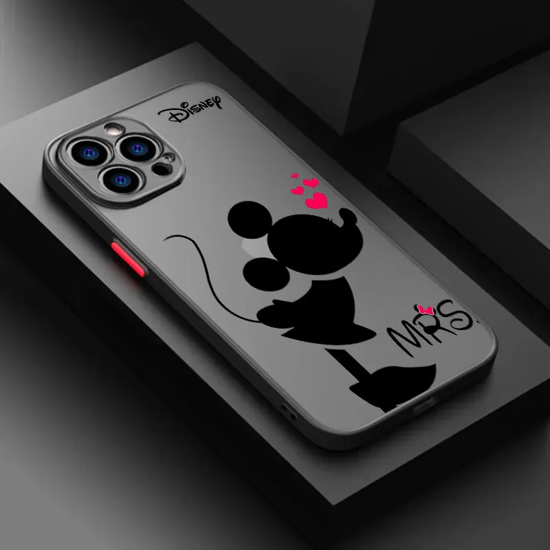 Phone Case For iPhone 14 15 16 Pro Disney Minnie Mickey Mouse Cover For Apple 11 13 Pro Max 12 Mini 8 16 Plus Translucent Fundas Phone Case For iPhone 14 15 16 Pro Disney Minnie Mickey Mouse Cover For Apple 11 13 Pro Max 12 Mini 8 16 Plus Translucent Fundas