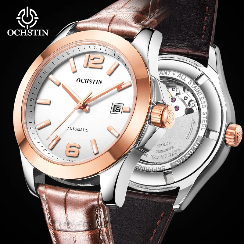 

OCHSTIN new 2024city urban series simple and comfortable automatic mechanical movement waterproof watch men's mechanical watches