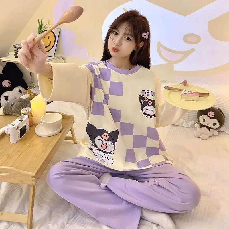 New Sanrio Cute Clow M Pajamas Women's Long Sleeve Spring Loose Dormitory Sweet Trousers Home Wear
New Sanrio Cute Clow M Pajamas Women's Long Sleeve Spring Loose Dormitory Sweet Trousers Home Wear