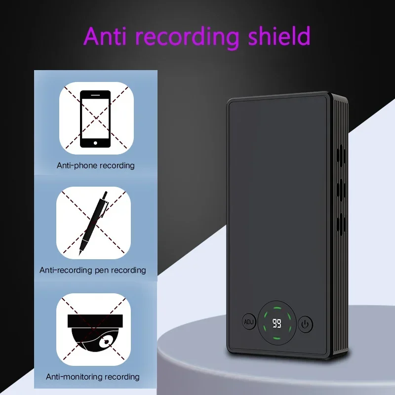F10 Anti Recording Shield Conversation Jammer Anti-Leakage Monitor Eavesdropping Meeting Room Blocker Portable Mobile Detector
F10 Anti Recording Shield Conversation Jammer Anti-Leakage Monitor Eavesdropping Meeting Room Blocker Portable Mobile Detector