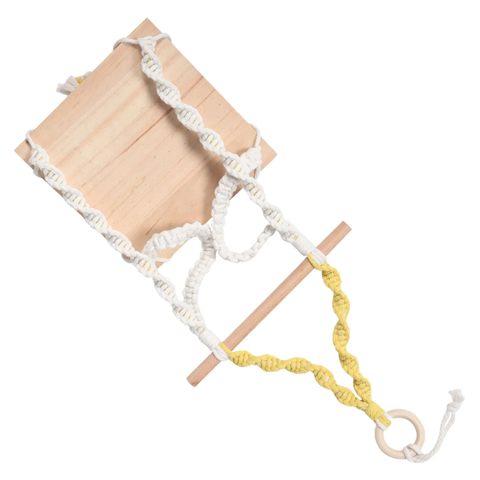Cotton Rope Macrame Plant Shelf - Vintage Boho Wall Storage 4 S470e375c9e1b49d8b3a059331ddfeef8c