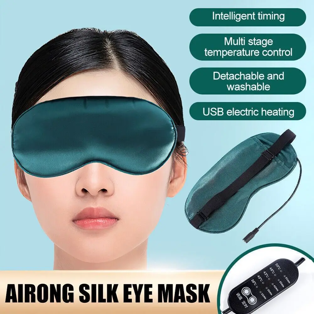 

Adjustable USB Heated Eye Mask New Heated Temp Control Electric Warm Eyes Patch Compress Dry Eyes Heating Pad