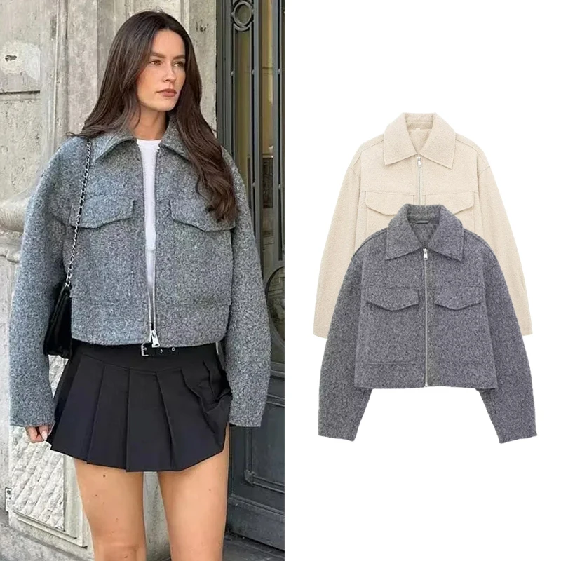 TRAF 2023 New Bomber Jacket Women Coats Warm Winter Jackets Loose Autumn Women Jacket Coat Long Sleeve Outwears
TRAF 2023 New Bomber Jacket Women Coats Warm Winter Jackets Loose Autumn Women Jacket Coat Long Sleeve Outwears