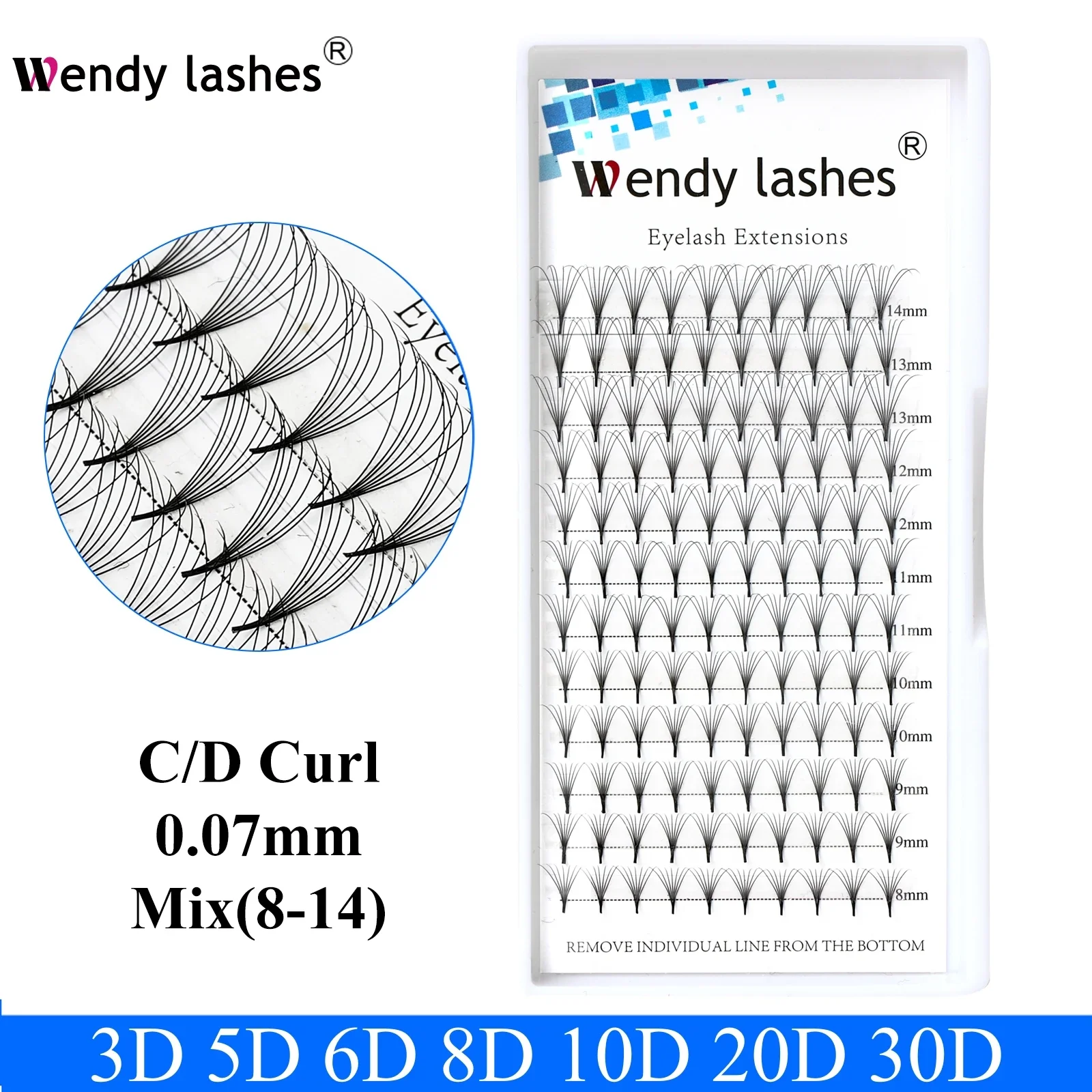 Pre Made Volume Fans Eyelash Extensions 0.07 D Curl Pointy Base Premade Russian Lashes Wendy Lashes Extension
Pre Made Volume Fans Eyelash Extensions 0.07 D Curl Pointy Base Premade Russian Lashes Wendy Lashes Extension