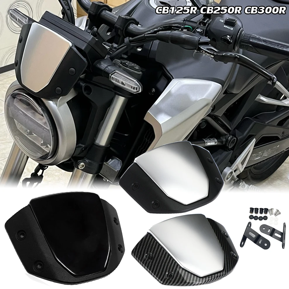 

CB125R Windshield Windscreen for Honda CB 125R 300R 125 R 18 219 2020 2021 CB300R Wind Deflector Motorcycle Accessories Carbon