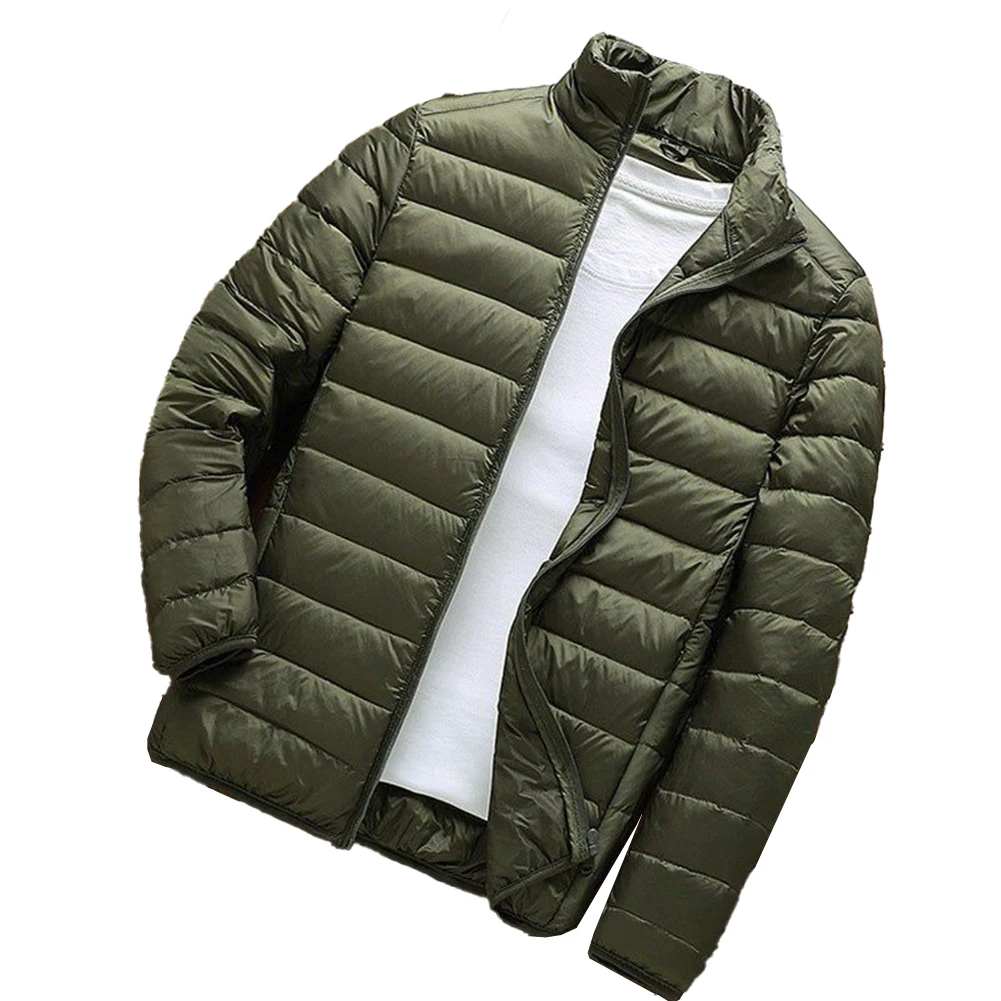 

Удобное модное удобное Мужское пальто, утепленные ветрозащитные осенние куртки на молнии, легкие пуховики