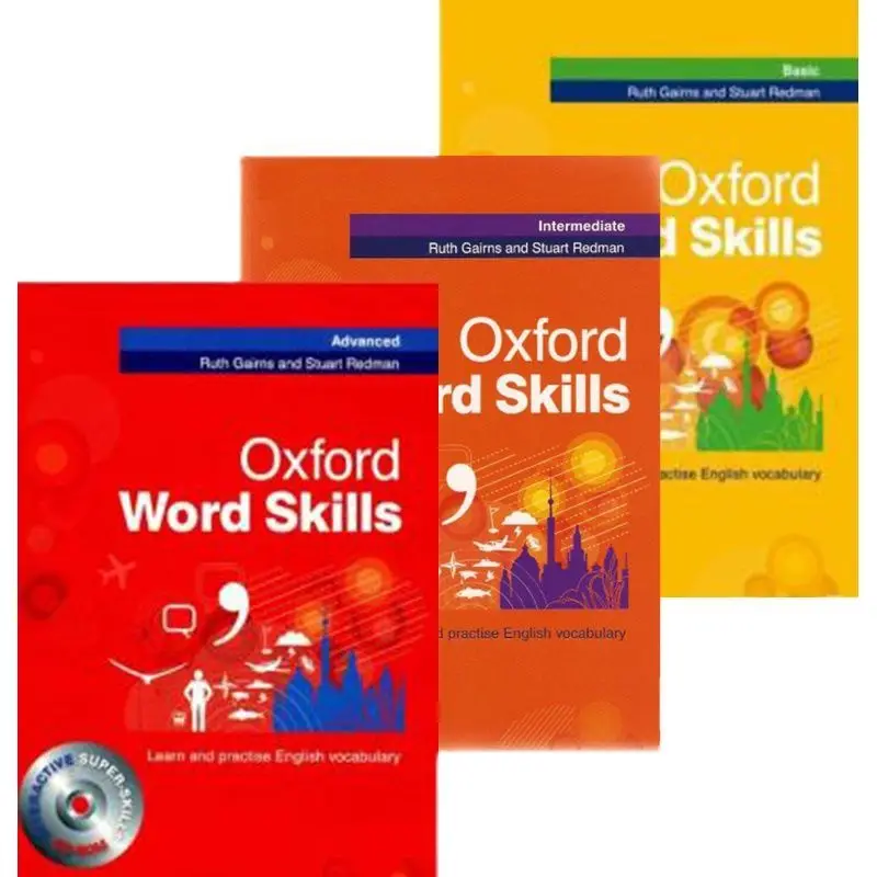 

Oxford Word Skills Basic Intermediate Advanced Color Page Learn and Practise English Vocabulary Textbook Workbook