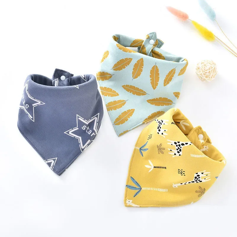 

Baby Bibs & Burp Cloths Organic Cotton Bandana Drool Bibs Cartoon Infant Baby Girl Boy Feeding Apron Saliva Towel Newborn Bibs