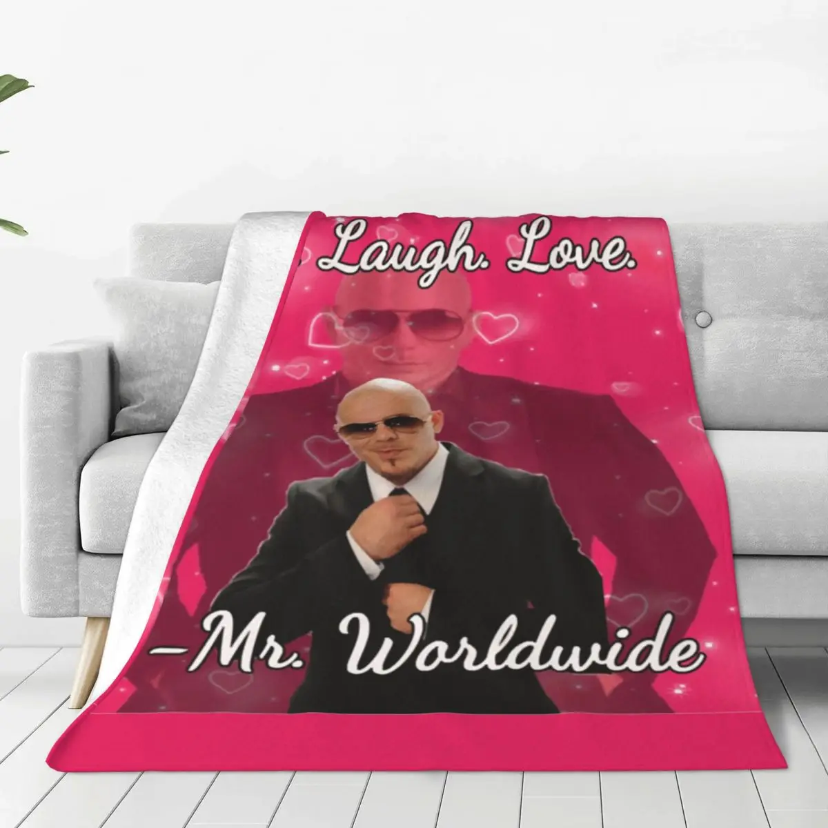 Pitbull Mr. Worldwide Says To Live Laugh Love Knitted Blanket Flannel Super Soft Throw Blankets for Car Sofa Couch Bed Rug 
Pitbull Mr. Worldwide Says To Live Laugh Love Knitted Blanket Flannel Super Soft Throw Blankets for Car Sofa Couch Bed Rug
