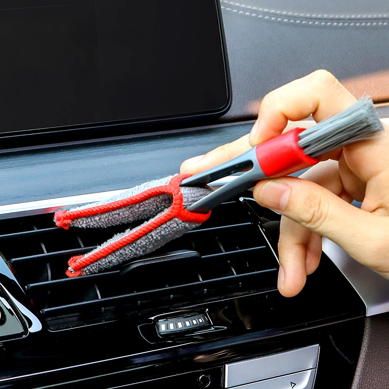 Car Air Vent Brush Double head Brushes Conditioner Grille Duster Wipes Auto Detailing Cleaner Car Interior Cleaning Kit Tools
Car Air Vent Brush Double head Brushes Conditioner Grille Duster Wipes Auto Detailing Cleaner Car Interior Cleaning Kit Tools