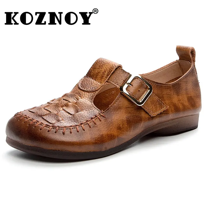 Koznoy Oxfords Shoes for Women 2cm Ethnic Checkered Weave Sewing Genuine Leather Summer Comfy Soft Soled Flats Breathable Hook
Koznoy Oxfords Shoes for Women 2cm Ethnic Checkered Weave Sewing Genuine Leather Summer Comfy Soft Soled Flats Breathable Hook
