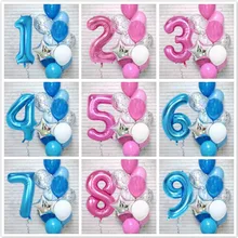 12Pcs/set Happy Birthday Number Balloon Foil Latex Balloons for Kids Birthday Decoration Baby Shower 1st One Year Boy Balloon
12Pcs/set Happy Birthday Number Balloon Foil Latex Balloons for Kids Birthday Decoration Baby Shower 1st One Year Boy Balloon