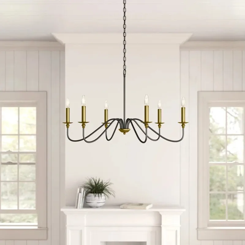 American Retro Chandelier Minimalist Living Room Dining Room Bedroom Personalized Lamp Iron Study Ceiling Lamp
American Retro Chandelier Minimalist Living Room Dining Room Bedroom Personalized Lamp Iron Study Ceiling Lamp