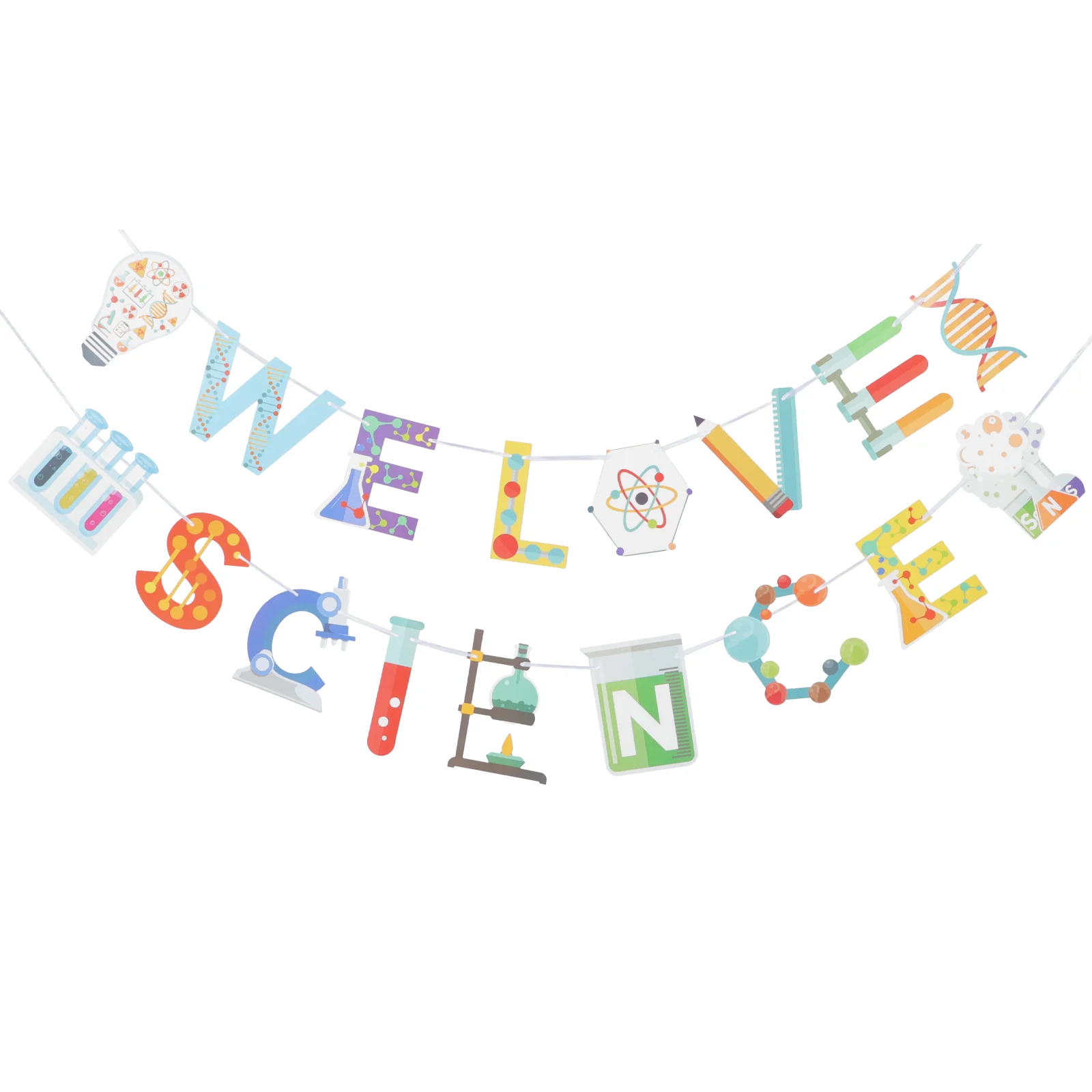 2 Pcs Decorate Science Theme Hanging Flag Baby Ornament Party Decorations Paper Birthday for Boys
2 Pcs Decorate Science Theme Hanging Flag Baby Ornament Party Decorations Paper Birthday for Boys