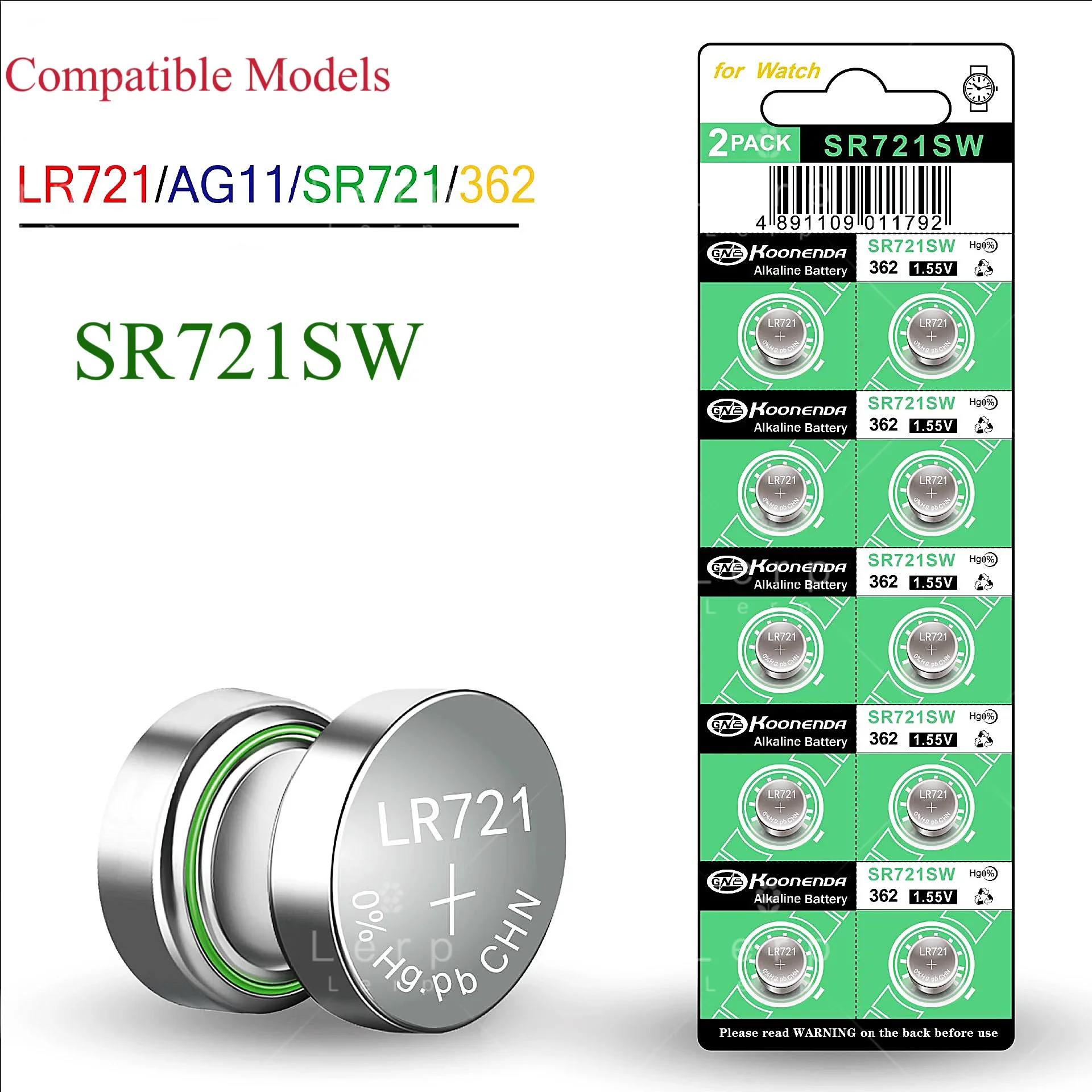 High Quality 362A Battery for Electronics, AG11 Button Cell Battery, SR721 Battery
High Quality 362A Battery for Electronics, AG11 Button Cell Battery, SR721 Battery