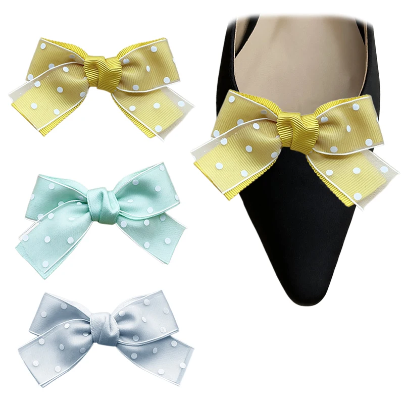 1 Pair Cute Bow Shoe Clips Detachable Dots Lace Shoe Embellishment Women Shoe Accessories for Lolita Shoe Flats Decoration
1 Pair Cute Bow Shoe Clips Detachable Dots Lace Shoe Embellishment Women Shoe Accessories for Lolita Shoe Flats Decoration