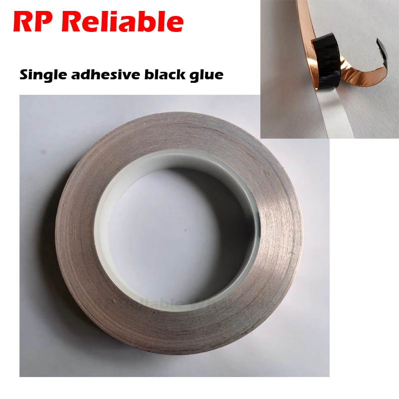 50mmx33M Single Sided Sticky with Black Glue Copper Foil Tape, Single Conductive, Widely for EMI Shielding, Signal Masking
50mmx33M Single Sided Sticky with Black Glue Copper Foil Tape, Single Conductive, Widely for EMI Shielding, Signal Masking