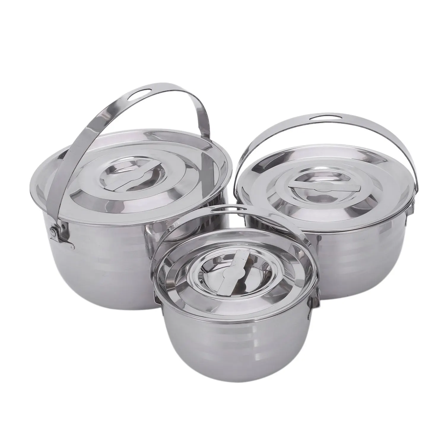 Camping Cookware Set Stainless Steel Compact Campfire Cooking Pots And Pans Rugged 3Pc Cook Set For Outdoor Hiking
Camping Cookware Set Stainless Steel Compact Campfire Cooking Pots And Pans Rugged 3Pc Cook Set For Outdoor Hiking