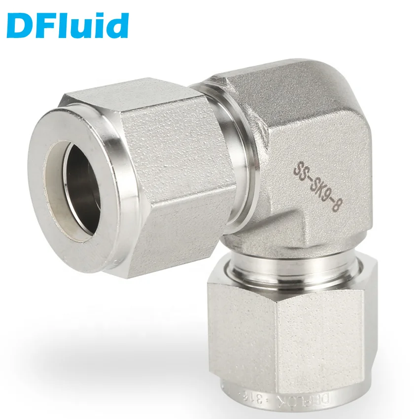 

Stainless Steel 316 ELBOW UNION Double Ferrule Compression Tube Fitting 30MPa 1/8" 1/4" 3/8" 1/2" 6 8 10 12mm replace Swagelok