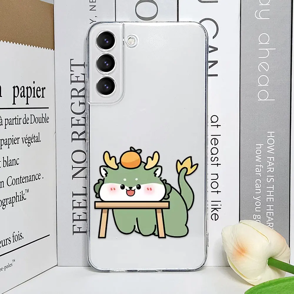 Cute Dinosaur Couple Paired Phone Case for Samsung Galaxy S25 S24 S23 FE S22 Plus S21 Ultra Transparent Lovers Cover Fundas Capa Cute Dinosaur Couple Paired Phone Case for Samsung Galaxy S25 S24 S23 FE S22 Plus S21 Ultra Transparent Lovers Cover Fundas Capa